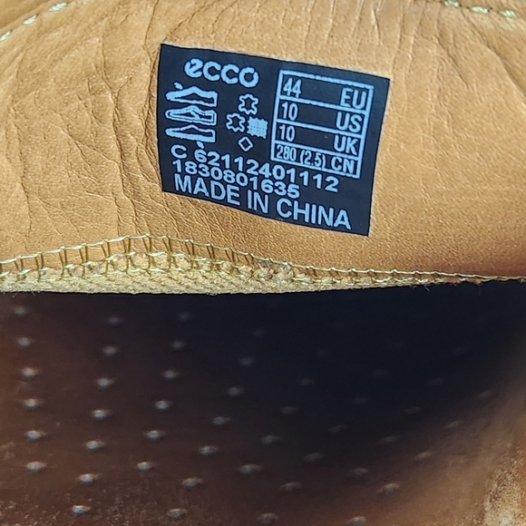 Ecco Holton Apron Toe Slip On Brown Leather Loafers Mens Size 10 to 10.5 EU 44 - Picture 13 of 14